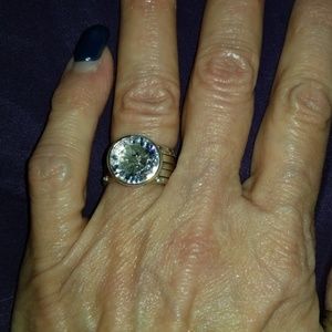 Silpada 925 STERLING CZ RING sz 5